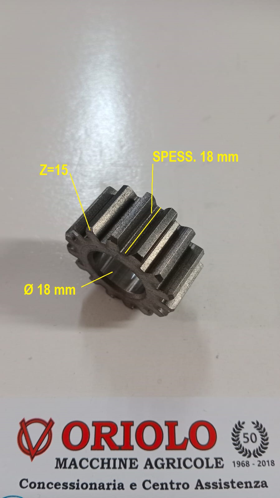 INGRANAGGIO SEP   Z15 DIAM. INT.18 SPESS 18